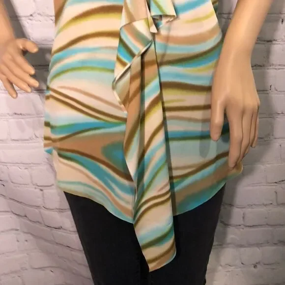 Janette Vintage 1990s Y2K Beachy Sleeveless Top Or Swim Cover Up Medium - Picture 4 of 8